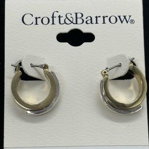 Croft & Barrow Gold and Silver Hoop Earrings
